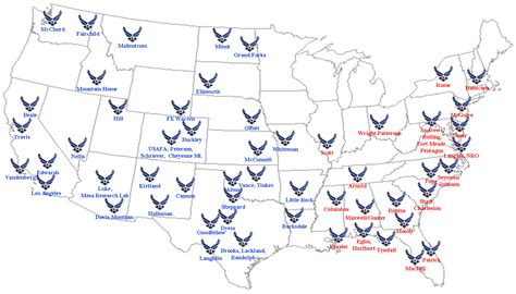 air force base location map.